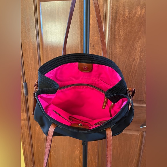 Dooney & Bourke Tote Nylon Black Brown Size Medium - Picture 10 of 17